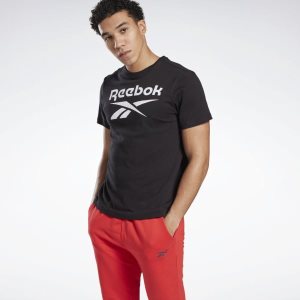 Reebok Graphic Series Stacked T Shirt Herren - Schwarz - DE 356-HDK